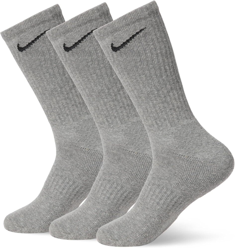 Nike Unisex Adult Everyday Cushioned Training Crew Socks (3-Pack) | Mens and Womens