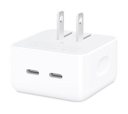 Apple 35W Dual USB-C Port Compact Power Adapter: Fast and Convenient Charging, Type C Wall Charger