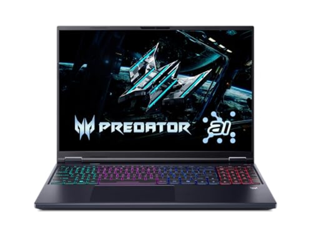 acer Predator Helios Neo 16 AI Gaming Laptop | Intel Core Ultra 9 Processor 275HX | NVIDIA GeForce RTX 5070 Ti | 16" WQXGA 240Hz G-SYNC | 16GB DDR5 | 1TB Gen 4 SSD | Killer Wi-Fi 6E | PHN16-73-92B8