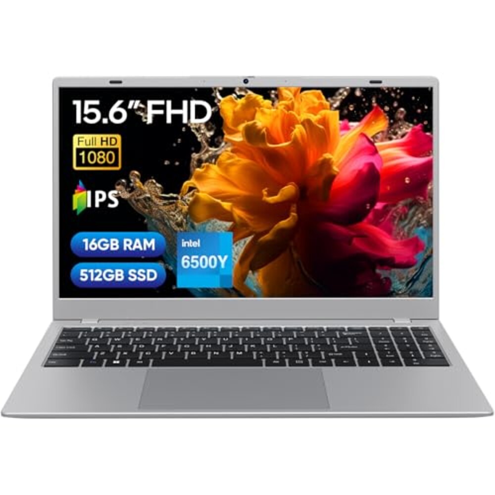 MARGOLAI Laptop Computer, 16GB RAM/512GB SSD, 15.6" FHD IPS, Pentium Gold 6500Y Processor(Beats Core M3-8100Y, Up to 3.4GHz), WiFi 5/BT 5.0, Great for Office & Online Courses
