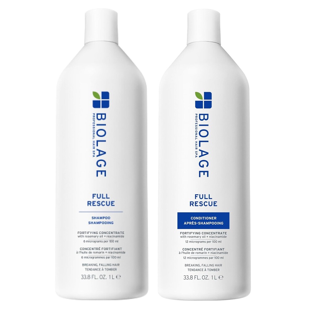 Biolage Full Rescue Shampoo - Fortifies & Strengthens for Stronger Hair, Longer Lengths in 4 weeks*, Instantly Fuller-Looking Hair, Rosemary Oil & Niacinamide, Vegan & Cruelty-Free