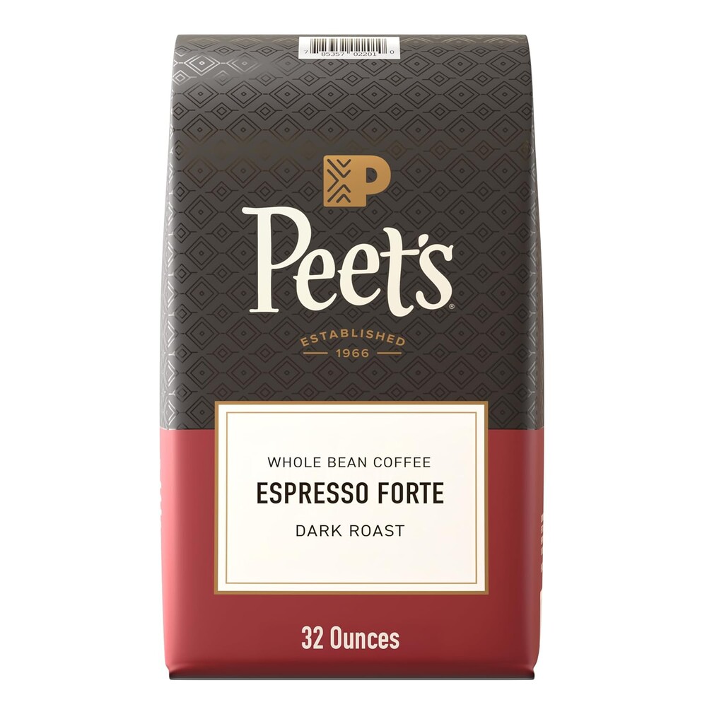 Peet's Coffee, Dark Roast Whole Bean Coffee, 100% Arabica Coffee - Espresso Forte 32 Ounce Bag