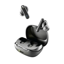 Skullcandy Smokin’ Buds Wireless Earbuds, Bluetooth Headphones, Noise Isolating Fit, Up to 20 Hours Battery, IPX4 Sweat and Water Resistant, Microphone for iPhone Android - True Black