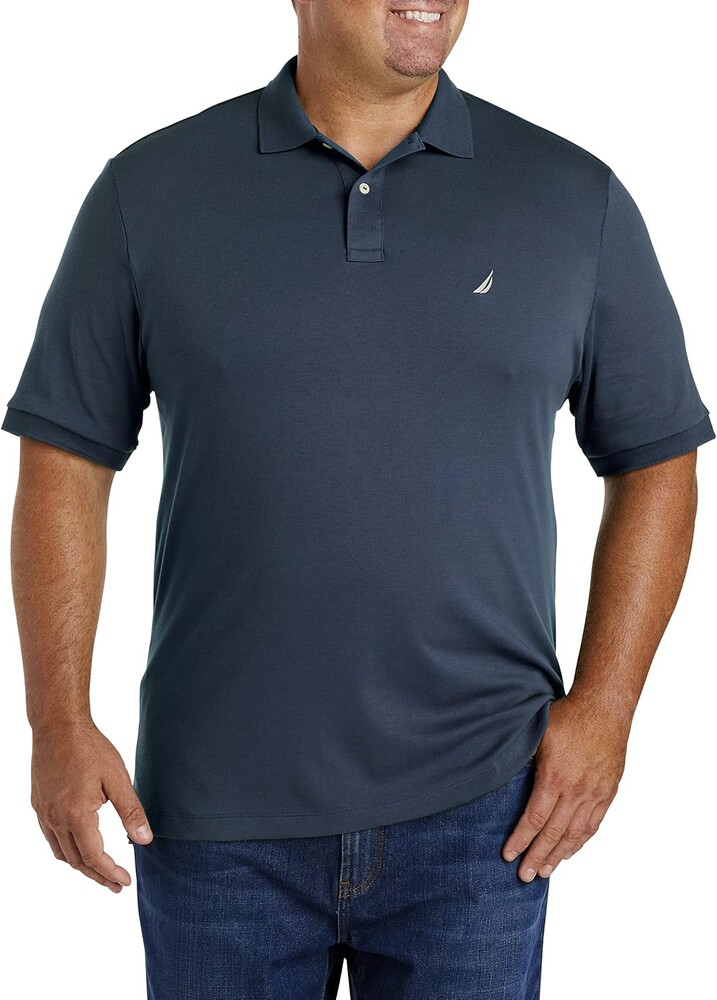 Nautica Men's Classic Fit Short Sleeve Solid Soft Cotton Polo Shirt