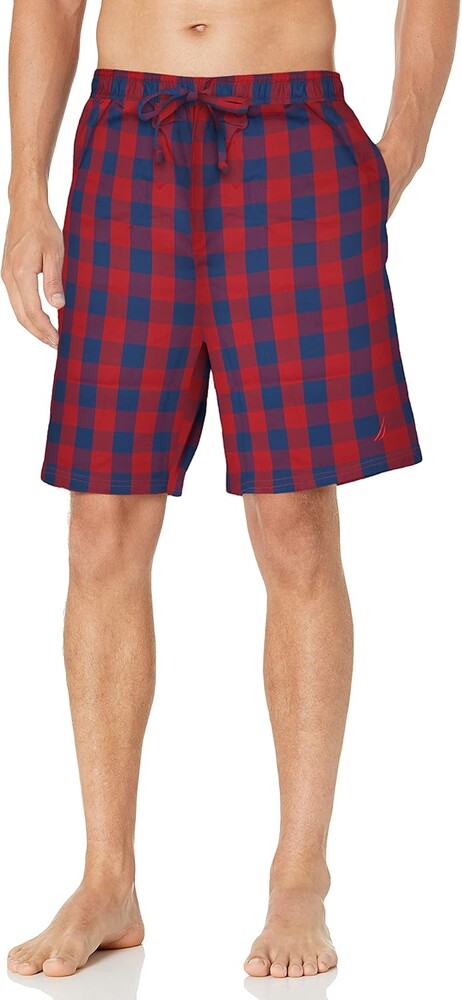Nautica Men's Soft Woven 100% Cotton Elastic Waistband Sleep Pajama Short