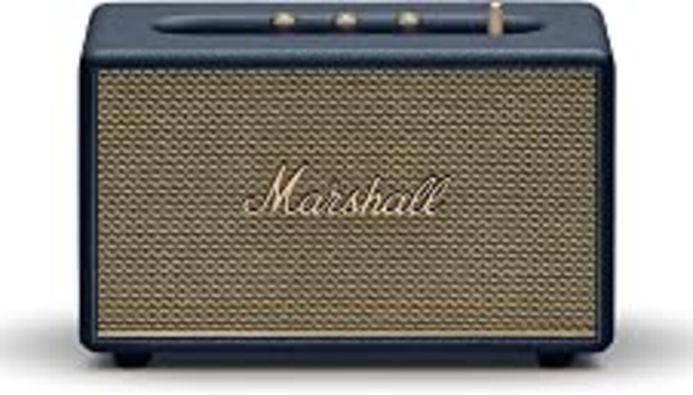 Marshall Acton III Bluetooth Home Speaker - Loud Stereo Sound with Bass and Treble Controls | Plug-in Powered | 3.5mm Aux Input - Midnight Blue