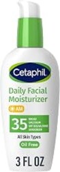 Cetaphil Face Moisturizer, Daily Oil Free Facial Moisturizer with SPF 35, For Dry or Oily Combination Sensitive Skin, Fragrance Free Face Lotion