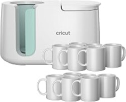 Cricut Mug Press + 12 Blank Mugs (12oz Each)