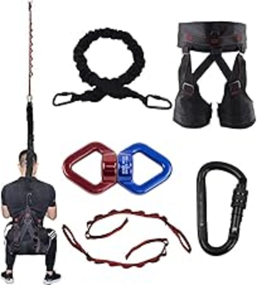 DASKING Pro Yoga Resistance Band - Heavy Duty Bungee Cord for Home Gym, Pilates & Agility Training (4 Weight Classes)