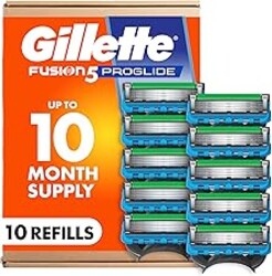 Gillette Fusion5 ProGlide Men's 5-Blade Razor Blade Refills with Precision Trimmer, 10 Count