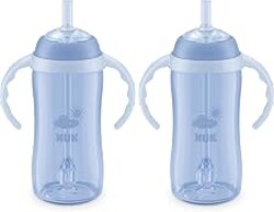 NUK Learner Straw Cup 10oz - Toddler Cup with Soft Straw for Easy Drinking Suitable for Ages 8 Months and Up