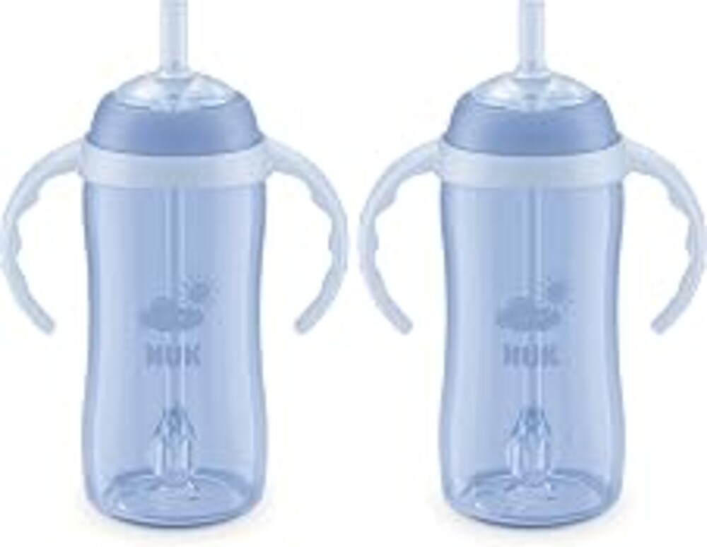 NUK Learner Straw Cup 10oz - Toddler Cup with Soft Straw for Easy Drinking Suitable for Ages 8 Months and Up