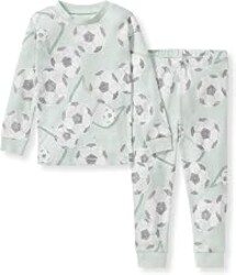 Burt's Bees Baby Organic Cotton Pajamas for Boys, 100% Cotton Pajama Set for Toddlers and Kids, Soft and Stretchable Fabric