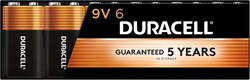 Duracell Coppertop 9V Battery, 6 Count (Pack of 1), Long-lasting All-Purpose Alkaline 9V Batteries for Household and Office Devices