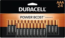 Duracell Coppertop AAA Batteries with Power Boost Ingredients, Triple A Batteries, 24 Count (Pack of 1) for Household and Office Devices, Alkaline AAA Battery