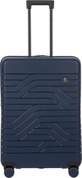Bric's B|Y Ulisse Checked Luggage with Spinner Wheels – Expandable Lightweighted Hard Shell Suitcase, TSA Combination Lock - Removeable Wash Bag Included - 28 Inch, Ocean Blue