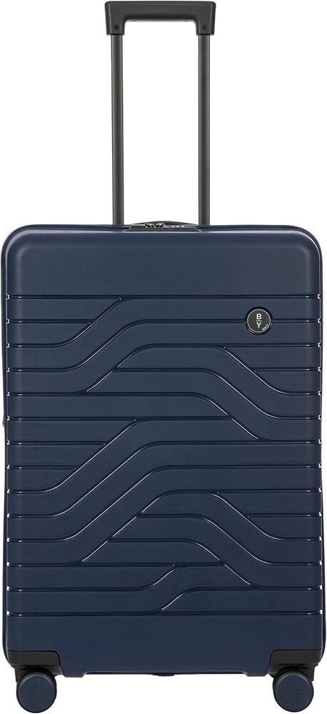 Bric's B|Y Ulisse Checked Luggage with Spinner Wheels – Expandable Lightweighted Hard Shell Suitcase, TSA Combination Lock - Removeable Wash Bag Included - 28 Inch, Ocean Blue