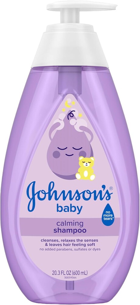 Johnson's Baby Calming Shampoo with Soothing NaturalCalm Aromas, Gentle, Hair Wash, Baby Essentials, Hypoallergenic, No Added Parabens and Sulfates, Baby Essentials, 20.3 fl. Oz