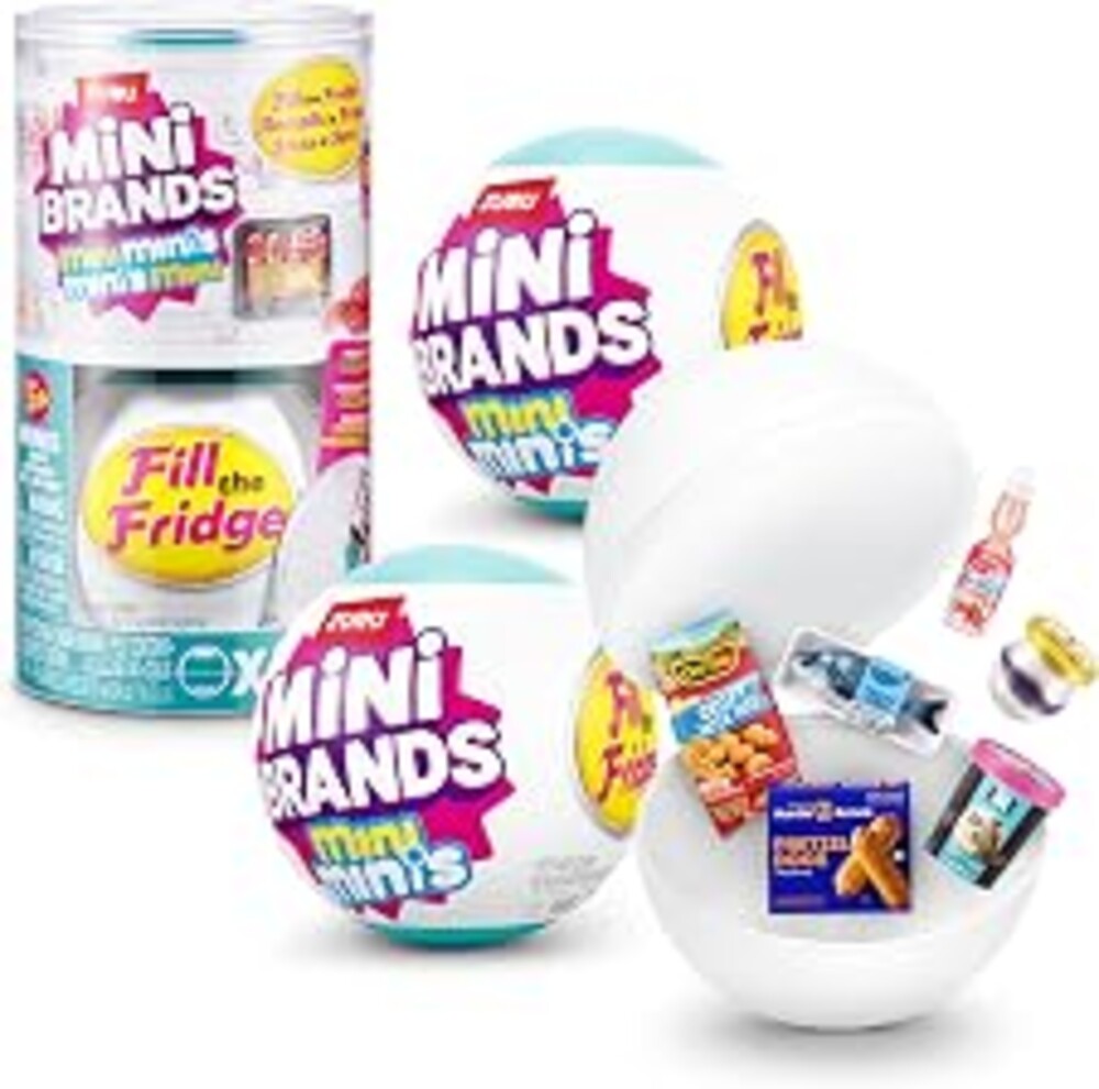 Mini Brands Fill The Fridge Mini Minis Series 1 by ZURU, Collectible Miniature Toy, (2 Capsules)