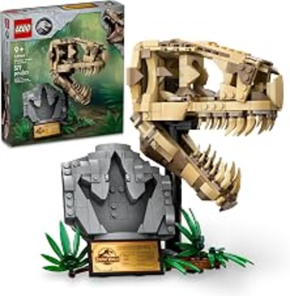 LEGO Jurassic World Dinosaur Fossils: T Rex Skull Building Toy - Dinosaur Toy for Boys & Girls, Ages 9+ Years - Gift for Christmas - Display for Bedroom - 76964