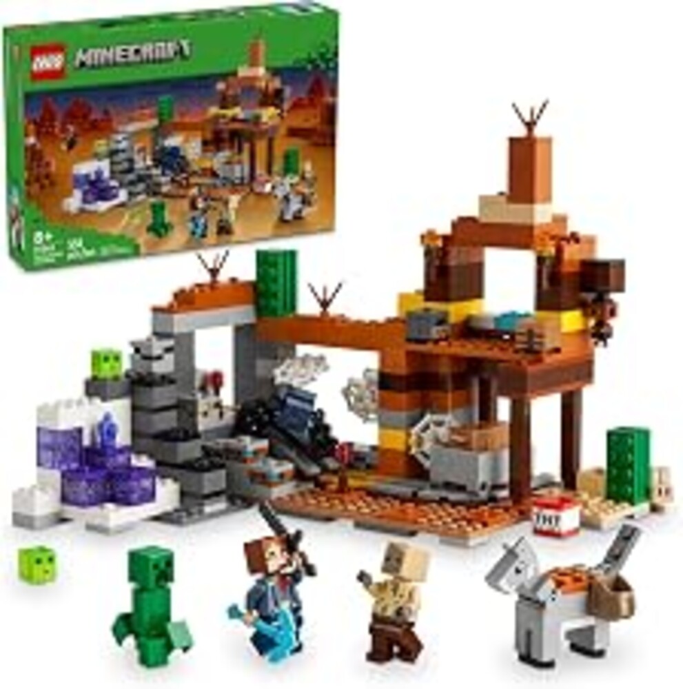 LEGO Minecraft The Badlands Mineshaft - Building Toys for Boys & Girls, Ages 8+ - Video Game Toy for Kids - W/Minecraft Minifigures - Gift for Birthdays - 21263