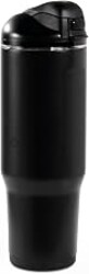 HydroJug Ease2o Water Bottle with Straw & Chug Lid, Stainless Steel, Vented Cap to Help Reduce Pressure, Water-Level Window, Cup Holder Friendly, Non-Slip Base – 40oz, Black