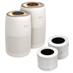 Levoit Core Mini Air Purifier with Night Light, 2-pack, Additional Filters Included