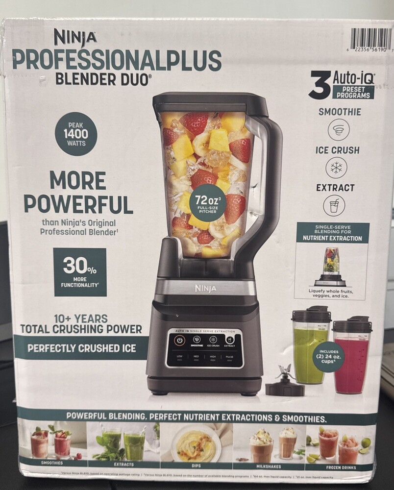 Ninja Professional Plus Blender DUO with Auto-iQ, Nutrient Extraction