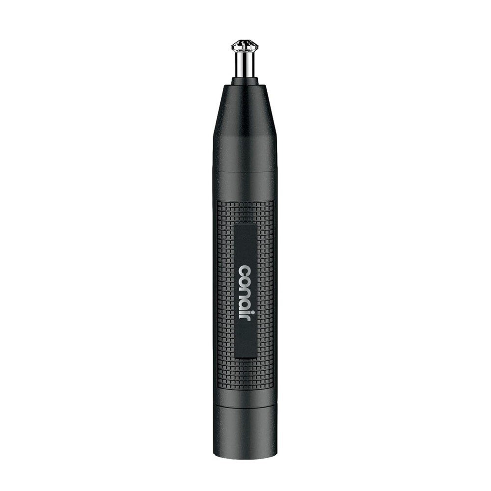 ConairMAN 360° Bevel Blade Ear and Nose Trimmer | Patented 360° beveled blade trims ear, nose, and brows with no pulling, Black/Silver, Model PG1000L5
