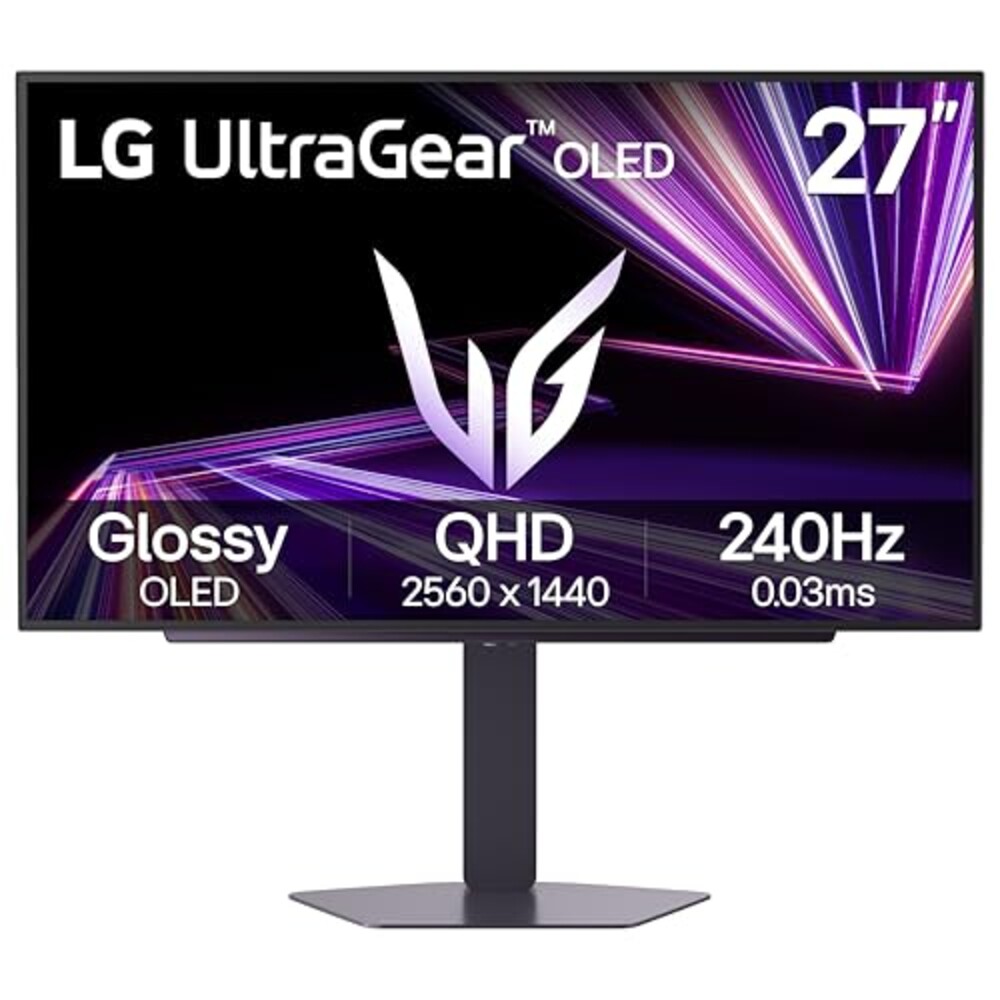LG 27GX704A-B 27-inch Ultragear QHD (2650x1440) OLED Gaming Monitor 240Hz, 0.03ms, NVIDIA G-Sync Compatible, AMD FreeSync Premium Pro, VESA Display HDR TrueBlack400, HDMI 2.1, DisplayPort, Black
