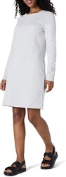 Amazon Essentials Women's Long Sleeve Crewneck Fleece Above-The-Knee Dress with Ribbed Detail