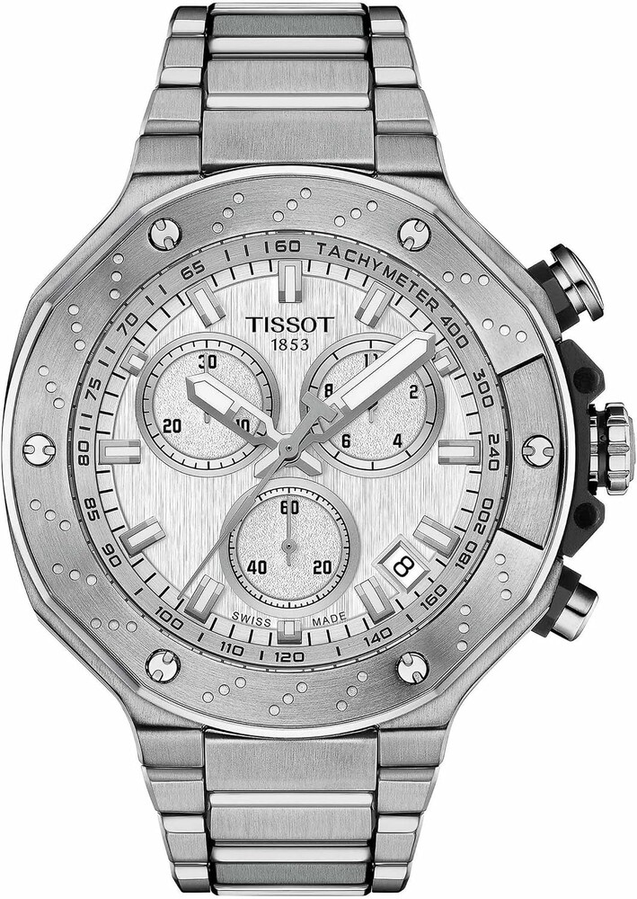 Tissot Mens Tissot T-Race Chronograph 316L Stainless Steel case Quartz Watches, Grey, Stainless Steel, 13.95 (T1414171103100)