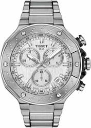 Tissot Mens Tissot T-Race Chronograph 316L Stainless Steel case Quartz Watches, Grey, Stainless Steel, 13.95 (T1414171103100)
