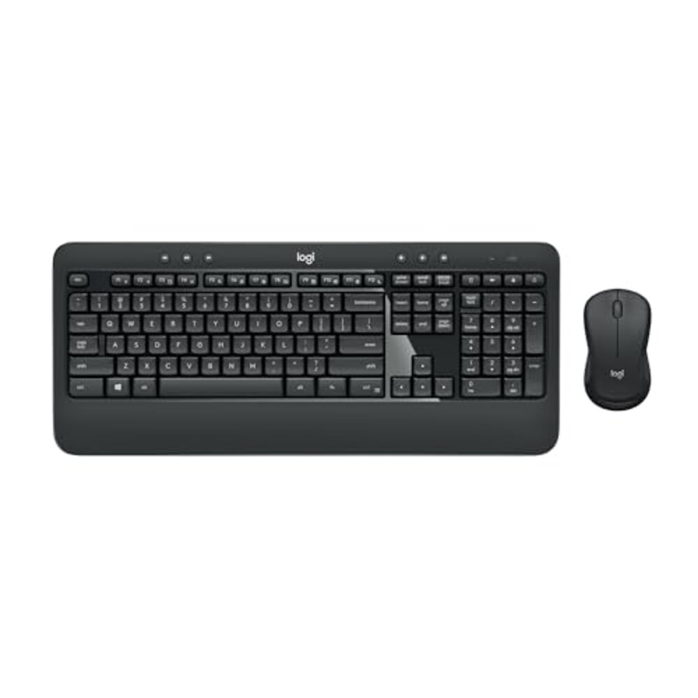 Logitech MK540 Advanced Wireless Keyboard and Mouse Combo for Windows, 2.4 GHz Unifying USB-Receiver, Multimedia Hotkeys, 3-Year Battery Life, for PC, Laptop