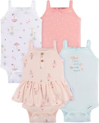 Gerber Baby Girls Multi-Pack Sleeveless Onesies Bodysuit