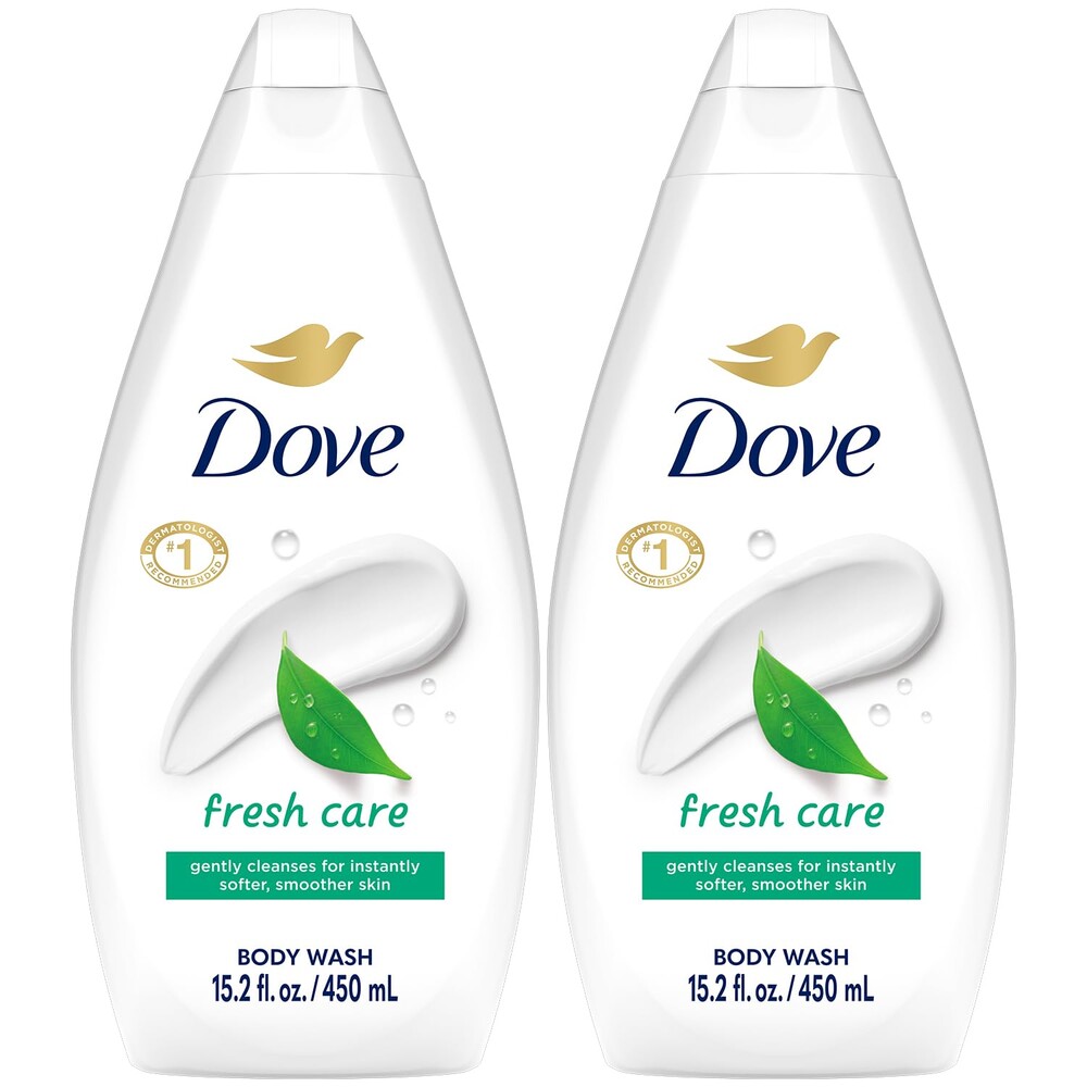 Dove Body Wash Fresh Care 2-Pack – Revitalizing & Moisturizing Cleanser for Smooth, Soft Skin, 15.2 Oz Ea