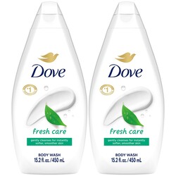 Dove Body Wash Fresh Care 2-Pack – Revitalizing & Moisturizing Cleanser for Smooth, Soft Skin, 15.2 Oz Ea