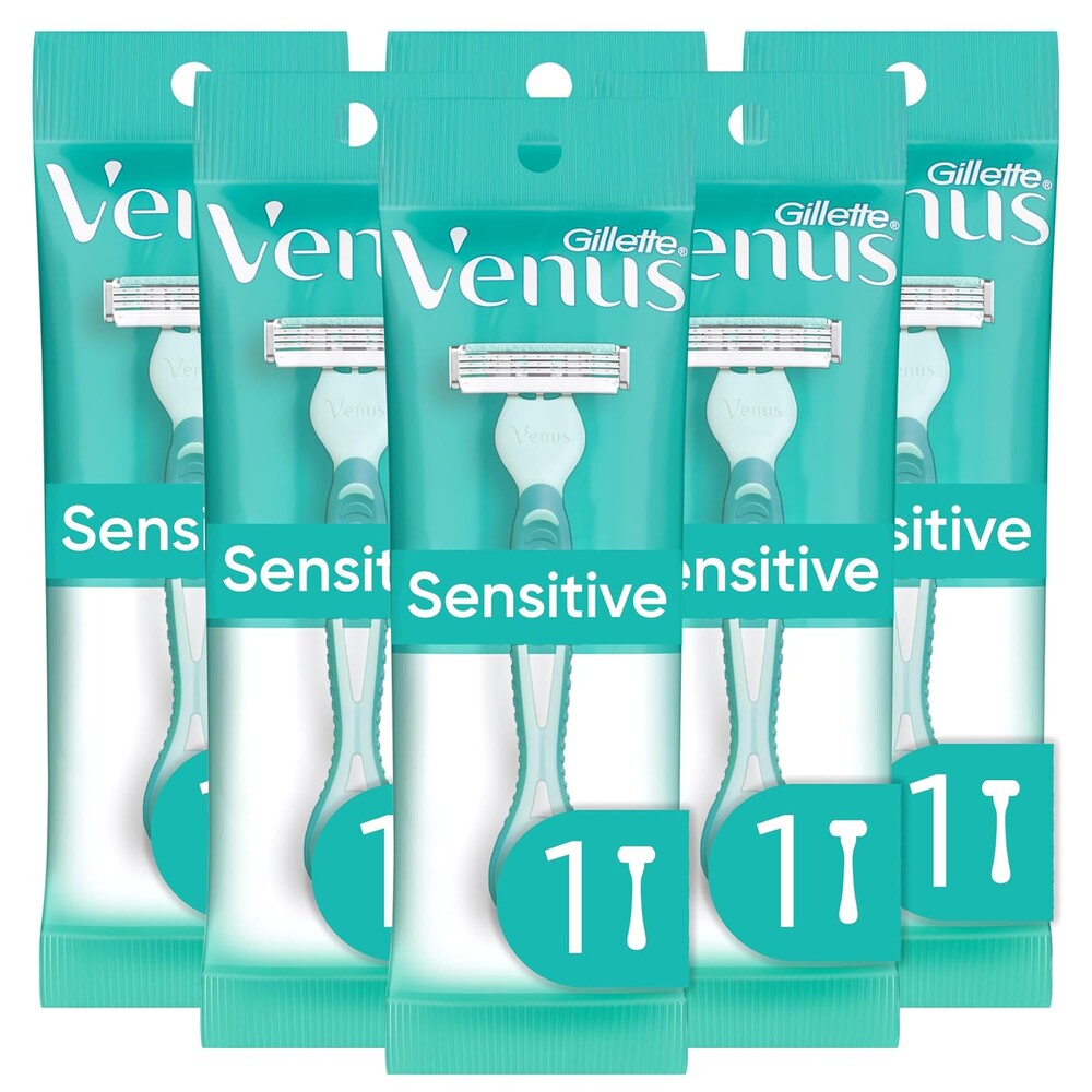 Venus Simply 3 Sensitive Disposable Razors, 6 Pack