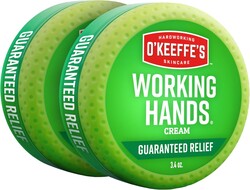 O'Keeffe's Working Hands Hand Cream for Extreme Dryness - 3.4 oz Jar (2 Pack) - Repairing Skincare for Cracked, Dry Hands