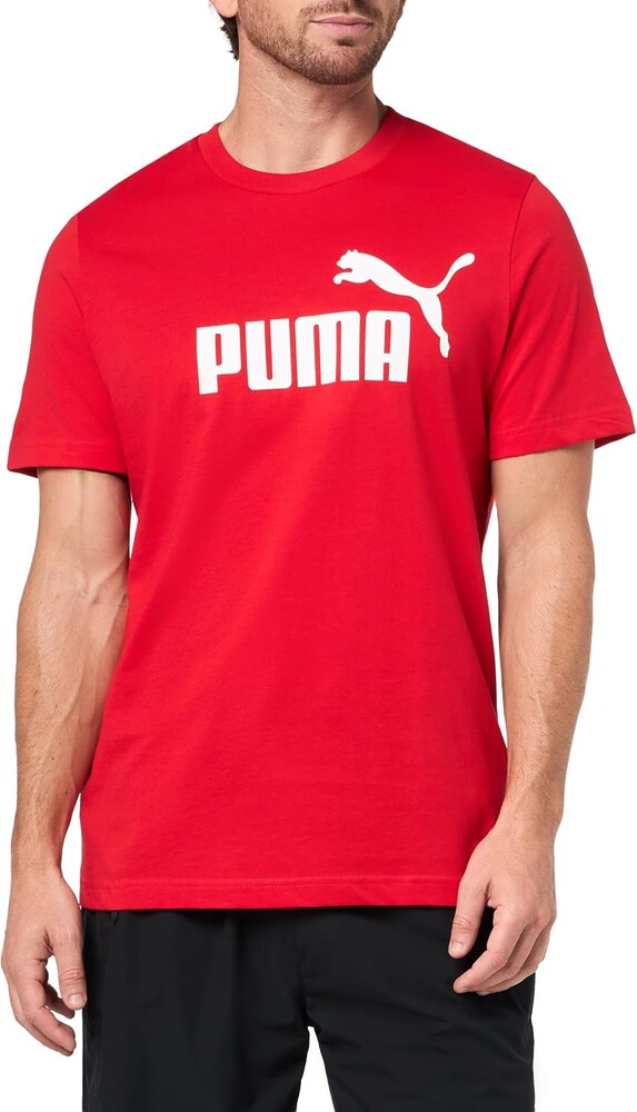 PUMA Mens Essentials Logo Crew Neck Short Sleeve Casual Tops Casual