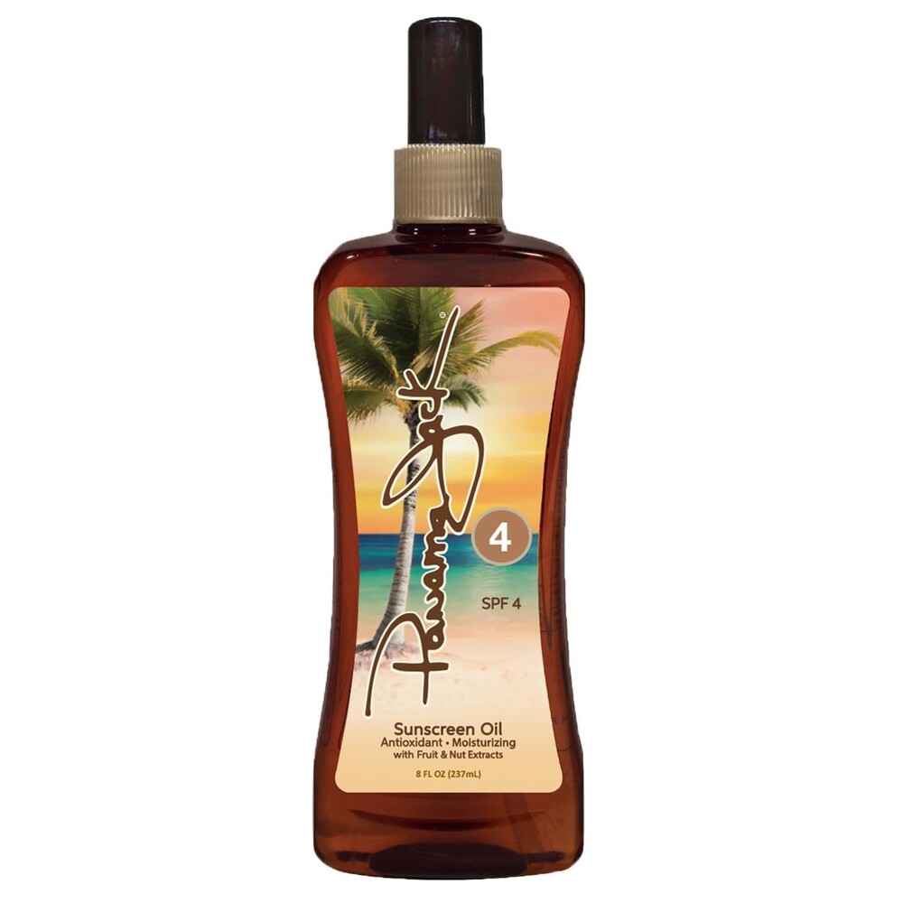 Panama Jack Sunscreen Tanning Oil - SPF 4, PABA, Paraben, Gluten & Cruelty Free, Antioxidant Formula with Exotic Oils and Fruit & Nut Extracts, 8 FL OZ
