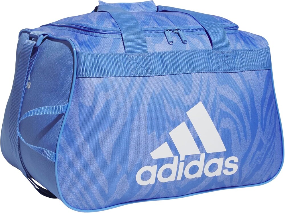 adidas Power Gym Bag – Lightweight Small Duffel, Lightwave Blue Fusion/White/Diablo, OSFA