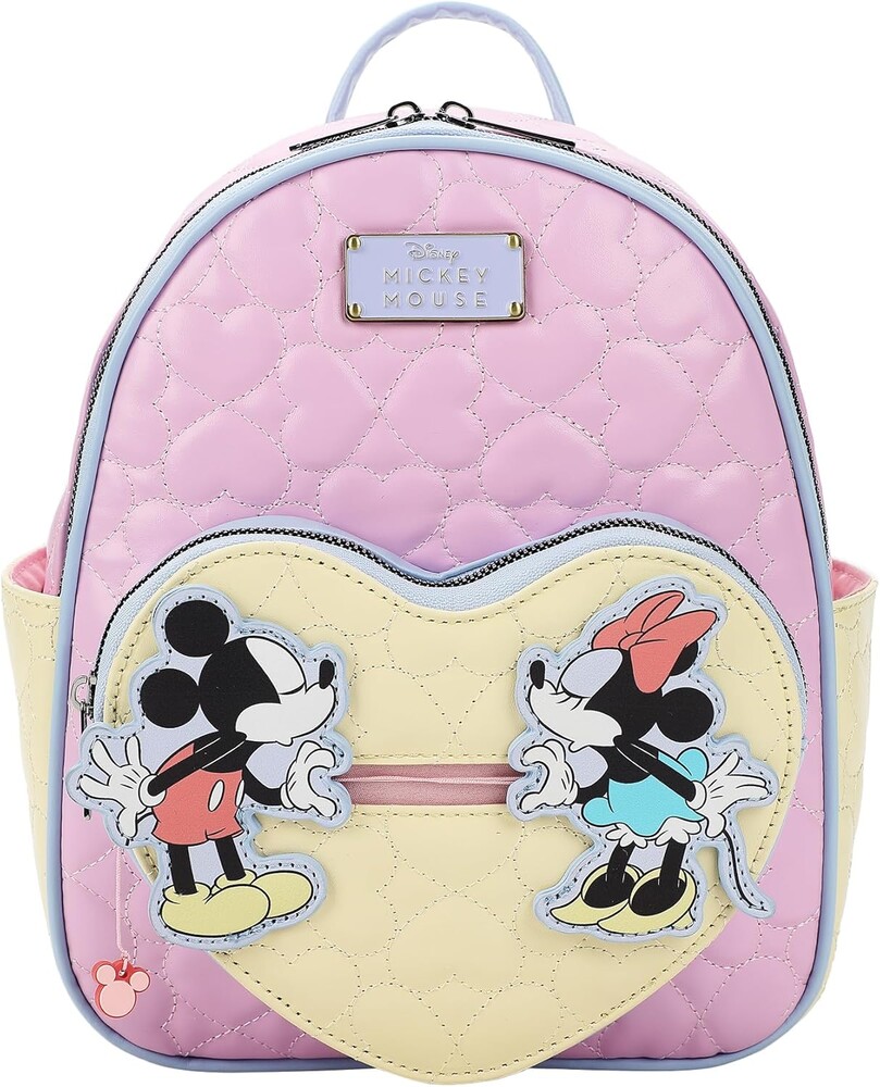 Disney Mickey Mouse and Minnie Mouse 10.5" Adult Mini Backpack With Movable Characters