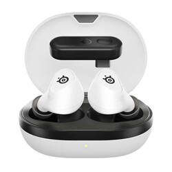 SteelSeries Arctis GameBuds for PlayStation/PC/Switch/Mobile — Quick-Switch 2.4GHz + Bluetooth 5.3 — Active Noise Cancelling — 100+ Game Audio Presets — 40H Battery with Qi Charging Case - White