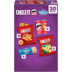 Cheez-It, Pringles & Rice Krispies Treats Snacks Mega Variety Pack, 30.1oz Box (30 Count)