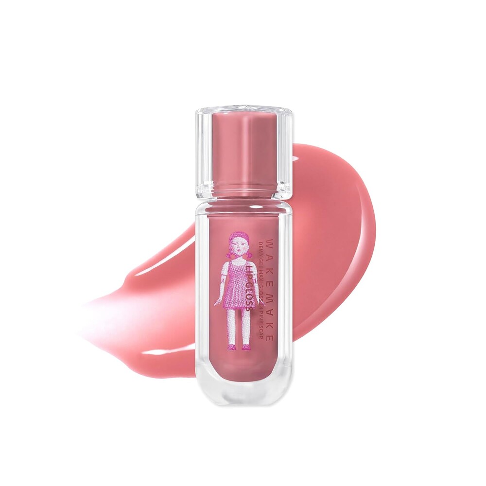 WAKEMAKE x NETFLIX SQUID GAME Dewy Gel Maxi Gloss 14 Pink Scar Set (+Watery Tok Tint Mini 7 Bloody Pop)