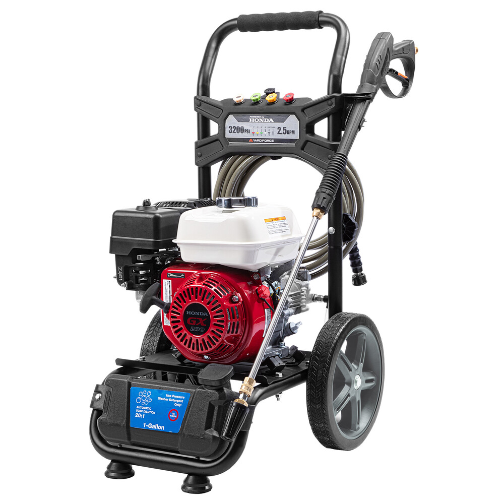 Yard Force 3200PSI 2.5 GPM Honda GX200 196cc Gas Pressure Washer