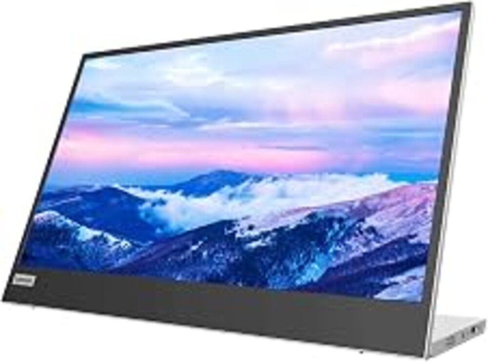 Lenovo L15 Portable Monitor, 15.6” Display, Full HD Resolution, IPS Panel, 250 nits Brightness, 60Hz Refresh Rate, USB-C Ports, Height-Adjustable Stand, Flicker-Free Technology, Grey