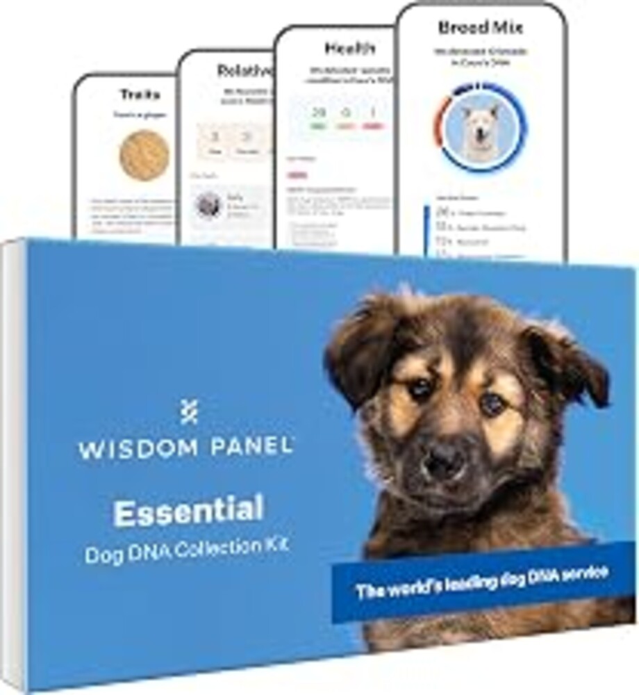 Wisdom Panel Essential Dog DNA Testing Kit - Most Accurate Test for 430+ Dog Breeds, 30 Genetic Health Conditions, 50+ Traits, Relatives, Ancestry, 1 Pack
