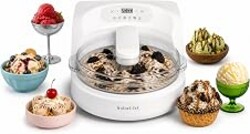 Instant Pot InstantChill Ice Cream Maker with Built‑In Compressor, No Pre‑Freezing, Real Ice Cream in Minutes*, Gelato, Sorbet, Rolled, Non‑Dairy, Mix‑Ins, Easy Clean Up, Quiet, Makes Up to 2 Pints